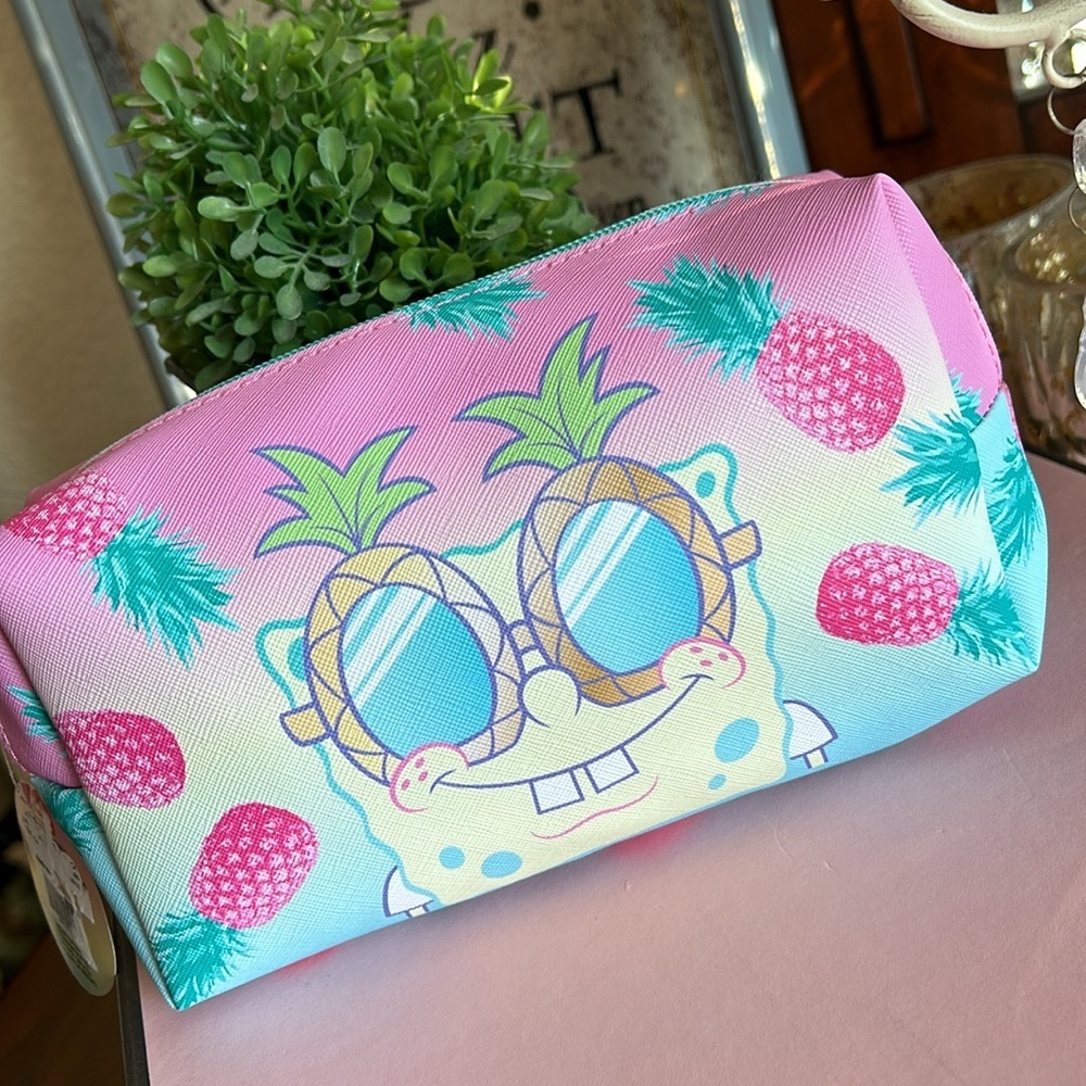 SpongeBob SquarePants pastel colors cosmetic/beauty bag